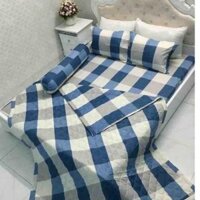 Bộ chăn ra vỏ gối cotton 5 món hello kitty cao cấp