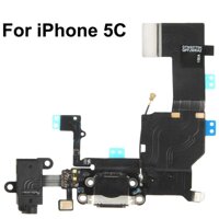 Bộ chân sạc 2 trong 1 cho iPhone 5C (Bộ sạc đầu nối đuôi gốc + Ruy băng giắc cắm âm thanh tai nghe gốc) Cáp linh hoạt