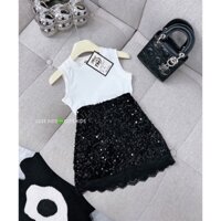 BỘ CHÂN VÁY KIM SA SIÊU ĐỈNH CHO BÉ GÁI - BCVKS