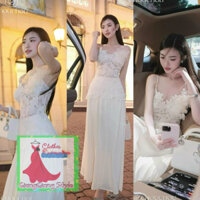 BỘ CHÂN VÁY TRẮNG DẬP LY+ ÁO REN PEPLUM ĐÍNH HOA 060724