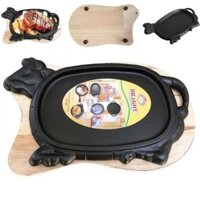 Bộ Chảo Gang Làm Bò Beefsteak Kèm Đế Lót Gỗ