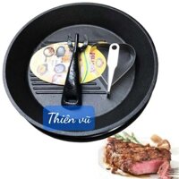 Bộ chảo gang tròn làm bò né chống dính Vạn lợi 24cm tiện lợi
