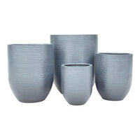 Bộ Chậu Cây Xi măng Polycement Corda - Xám