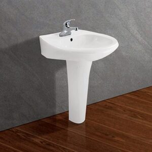 Bộ chậu rửa Lavabo treo tường + Chân đứng đồng bộ Viglacera HL4-600