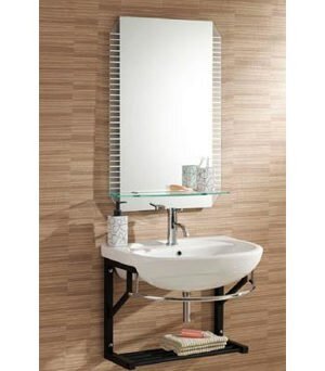 Bộ chậu sứ và gương Senli H680A