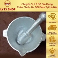 Bộ chày cối bằng gang trắng đúc nguyên khối, hàng dày dặn, loại 1 (Ly Ly Shop)