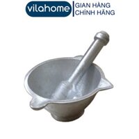 Bộ Chày Cối Gang Đúc Vilahome, Chày Cối Dã Cua Gang Đặc Nguyên Chiếc Dày 0.6cm Gọn Nhẹ