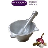 Bộ Chày Cối Gang Đúc Vilahome, Chày Cối Dã Cua Gang Đặc Nguyên Chiếc Dày 0.6cm Chắc Chắn Bền Đẹp