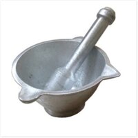 Bộ chày cối gang lớn đúc nguyên khối- Hàng đẹp loại 1- size 20 cm, nặng 1.3 kg