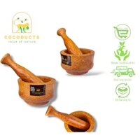 Bộ Chày Cối gỗ dừa chế tác nguyên khối