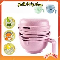 Bộ chế biến đồ ăn dặm kiểu Nhật cho bé 10 chi tiết an toàn, dễ dàng sử dụng AN002