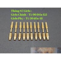 BỘ CHẾ HÒA KHÍ : 20 GICLO CHÍNH PHỤ GA DẸP/NẮP CHAOS