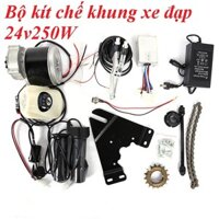 BỘ CHẾ XE ĐẠP ĐIỆN 24V250W HỘP SỐ GIẢM TỐC