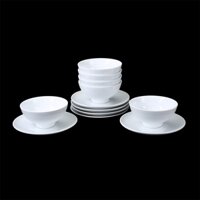 Bộ chén bát 12 món sứ trắng Long Phương cao cấp - BB Mart