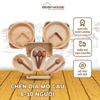 Bộ Chén Bát Dĩa Ăn Cơm 8-10 Người An Toàn Sức Khỏe Hoàn Toàn Từ Thiên Nhiên Bền Nhẹ - OCOP House