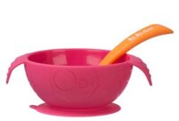 Bộ Chén Chống Trơn Và Muỗng Cho Bé Tập Ăn Dặm Bbox Silicone First Feeding Sets Màu Hồng