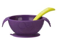 Bộ Chén Chống Trơn Và Muỗng Cho Bé Tập Ăn Dặm Bbox Silicone First Feeding Sets Màu Tím