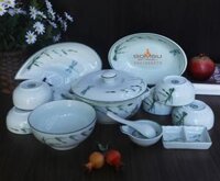 Bộ chén đĩa Bát Tràng cao cấp