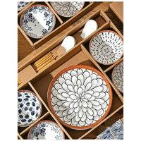 Bộ chén dĩa muỗng sứ sang trọng cao cấp, Bộ chén dĩa làm quà tặng ý nghĩa 13 chi tiết