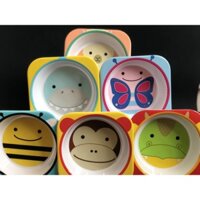 Bộ chén đĩa Skip Hop Zoo Melamine Plate & Bowl Set - Chính hãng nhập Mỹ Skiphop