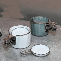 Bộ Chén Đĩa Sứ Đựng Nước Chấm Thiết Kế Sang Trọng Tiện Dụng Cho Gia Đình