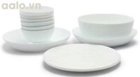 Bộ chén đĩa thủy tinh Asian 12 món Bormioli Rocco (Trắng)