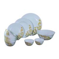 Bộ chén đĩa thủy tinh Diva Ivory Y.G 12 món (La Opala)