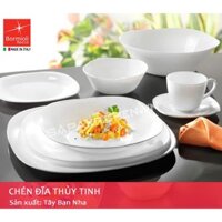 Bộ chén đĩa thủy tinh vuông Parma 12 món (Bormioli Rocco)