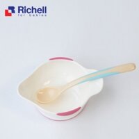 Bộ Chén Muỗng Ăn Dặm Cho Bé Richell, Thiết Kế Nhỏ Gọn, Dễ Vệ Sinh, Chất Liệu Nhựa An Toàn RC21061