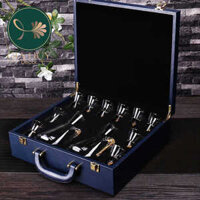 Bộ chén pha lê Gina Gold 10 chén ( vali cao cấp) GH-AC0088