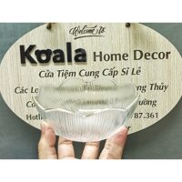 Bộ Chén Tô Dĩa Thủy Tinh Viền Vàng Sang Trọng, Kiểu Dáng Đẹp Lạ Gợn Sóng