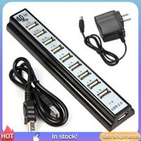 Bộ Chia 10 CổNg USB 20 Hub + ĐầU CắM US Cho PC / Laptop