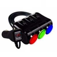 Bộ chia 3 nguồn tẩu thuốc ô tô kèm 2 cổng USB cao cấp TL 489