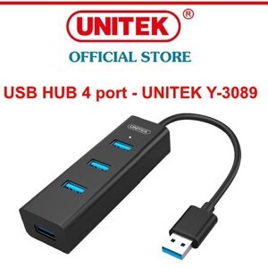 Bộ chia 4 cổng HUB USB 3.0 Unitek Y-3089 60cm