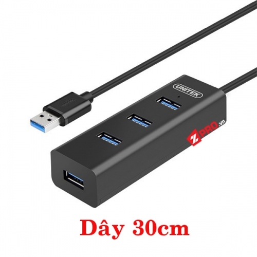 Bộ chia 4 cổng HUB USB 3.0 Unitek Y-3089 60cm