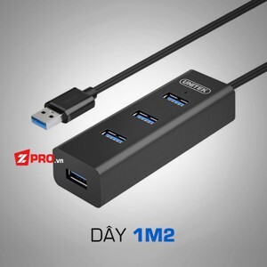 Bộ chia 4 cổng HUB USB 3.0 Unitek Y-3089 60cm