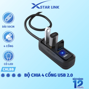 Bộ chia 4 cổng USB 2.0  Vention VAS-J43