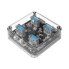 Bộ chia 4 cổng USB 3.0 trong suốt Orico MH4U-U3-03