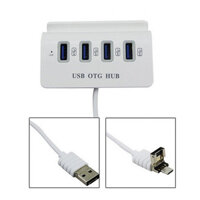 Bộ Chia 4 Cổng Usb Otg Hub Kiêm Giá Đỡ Kết Nối Điện Thoại Với Chuột Và Bàn Phím Chơi Game Mobile - Hàng Chính Hãng - USB MICRO, USB MICRO