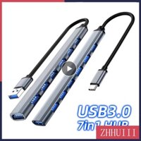 Bộ Chia 7 Cổng usb c hub 3.0 type c 7 Cổng otg Cho macbook pro 13 15 air mi pro