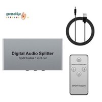 Bộ chia âm thanh quang kỹ thuật số 3 cổng Spdif Toslink Bộ chia quang hợp kim nhôm 1 trong 3 Hỗ trợ DTS Dễ sử dụng