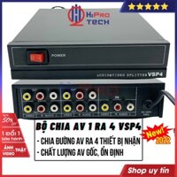 Bộ Chia Av 1 Ra 4 Vsp4, Bộ Chia Tín Hiệu Av (Video & Audio) 1 Ra 4 Cao Cấp, Âm Thanh Đầu Ra Không Thay Đổi-H2Pro Tech