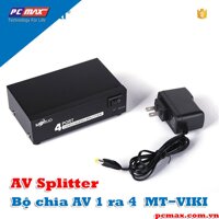 Bộ chia AV (Video & Audio) 1 ra 4 cổng MT-VIKI MT-104AV - Hàng chính hãng