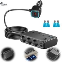 Bộ chia bật lửa thuốc lá ô tô 9 trong 1 với 6 cổng sạc 3 bộ chia đèn thuốc lá Ổ cắm công tắc nguồn độc lập Bộ chuyển đổi đèn thuốc lá Đèn LED điện áp SHOPSBC7930