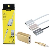 Bộ chia cổng Audio 3.5 Aux Remax 1 thành 2 đầu 3.5 (dài 30 cm)