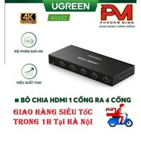 Bộ chia cổng HDMI 1 cổng ra 4 cổng 2K x 4K Hỗ trợ full HD UGREEN 40202 - Sản phẩm chính hãng