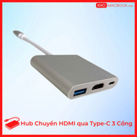 Bộ Chia Cổng HDMI Sang Type-C 3 Cổng ( HDMI, Thunderbolt, USB 3.0 ) Cho Laptop và PC. Hub Chuyển Đổi HDMI Qua Type-C