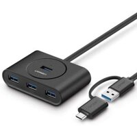 Bộ chia cổng USB 3.0  USB type C sang 4 cổng USB 3.0 dài 1m UGREEN 40850 - Hàng chính hãng