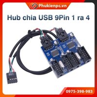 Bộ chia cổng USB 9Pin Mainboard 1 ra 4 dùng cho máy tính PC, quạt FAN LED RGB tản nhiệt nước
