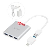 Bộ chia cổng USB Hub 3.0 WEME 3 cổng tích hợp sạc